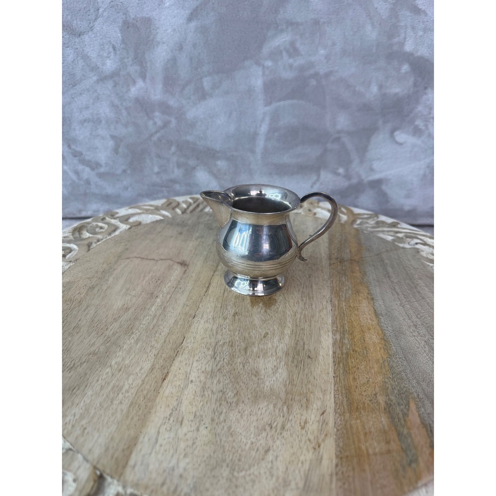 Vintage EPNS Silver Plated Mini Creamer Pitcher Individual Tea Service India 3in
